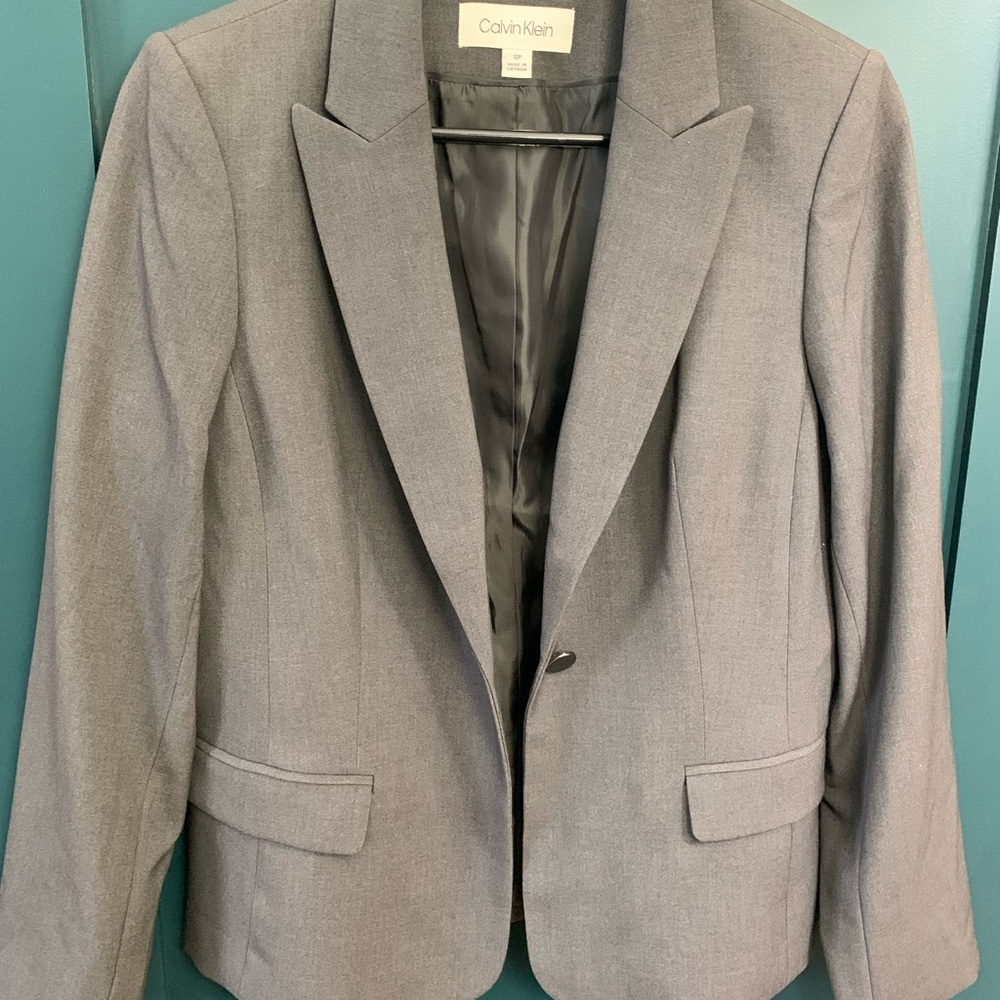 Calvin Klein Light Gray Suit Jacket